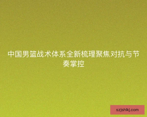 中国男篮战术体系全新梳理聚焦对抗与节奏掌控